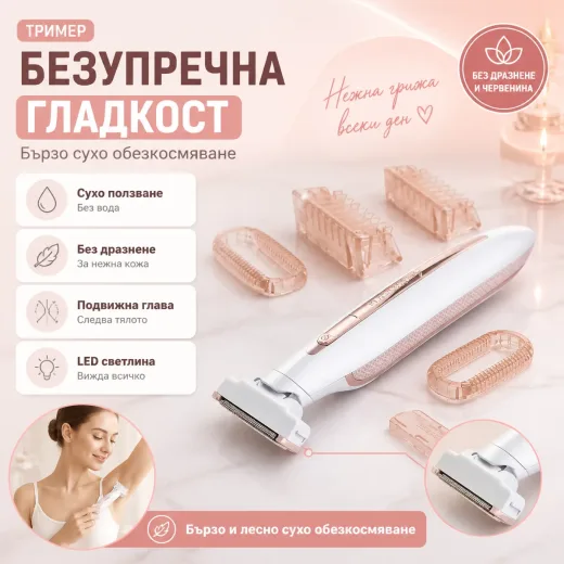 Γυναικείο επαναφορτιζόμενο τρίμερ Flawless Body