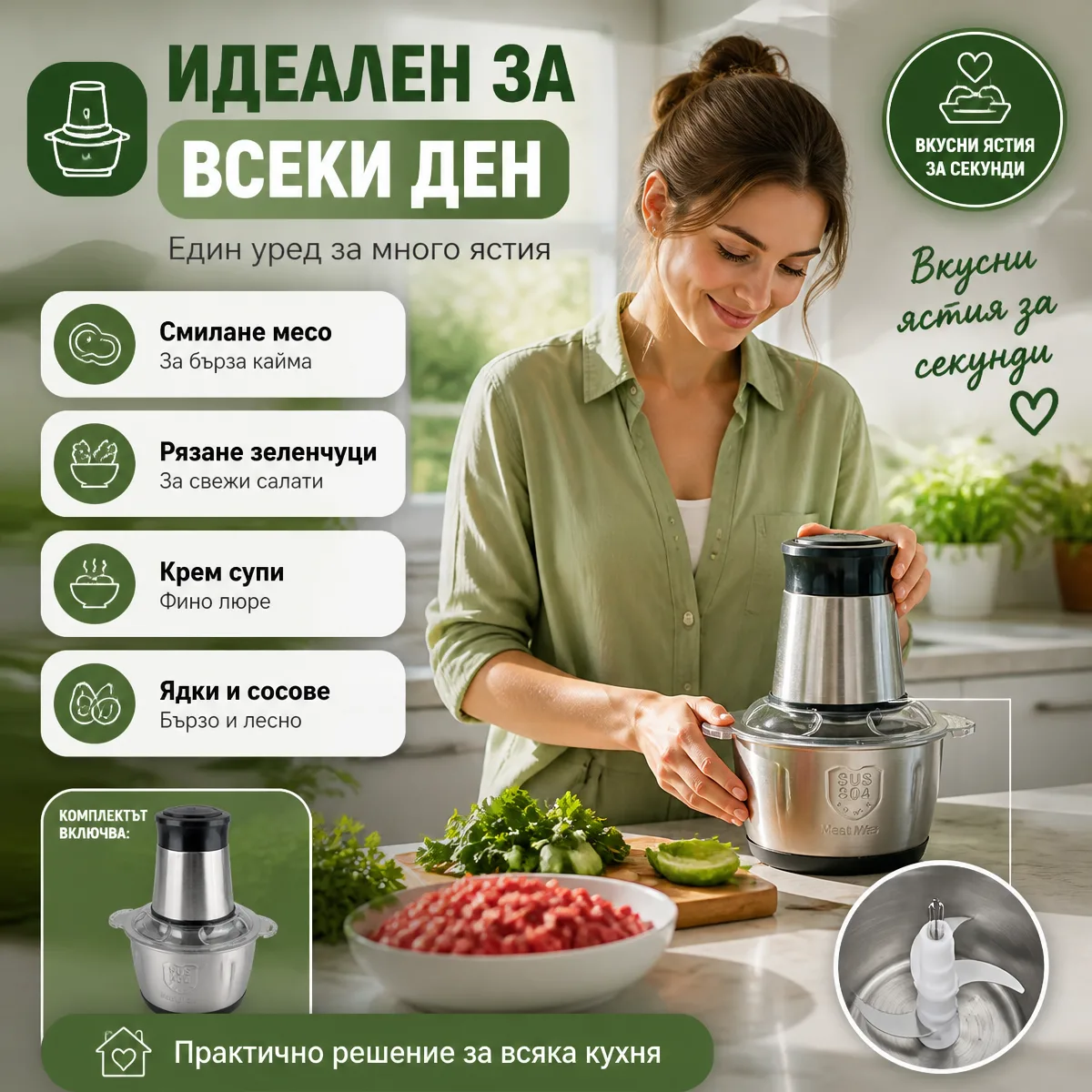 Επεξεργαστής τροφίμων και μπλέντερ Maxtop 2L