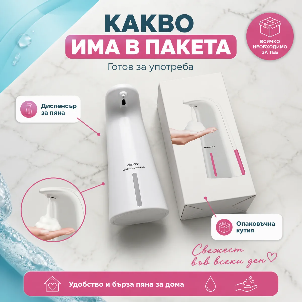 Αυτόματος διανεμητής αφρού με αισθητήρα 250 ml