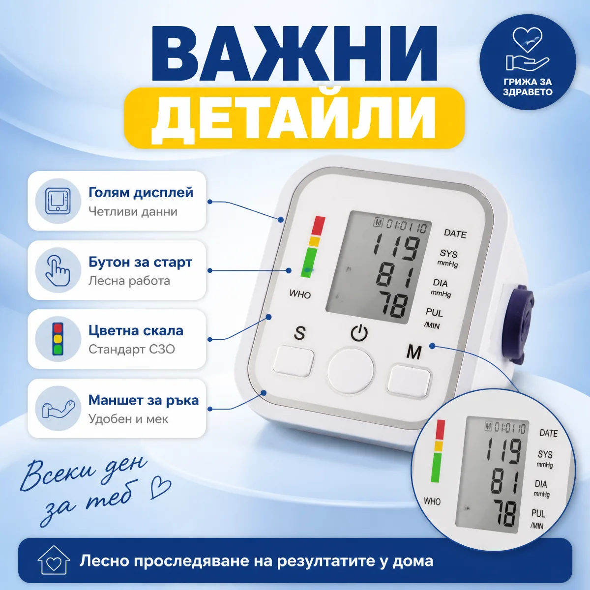 Ηλεκτρονικό πιεσόμετρο μπράτσου