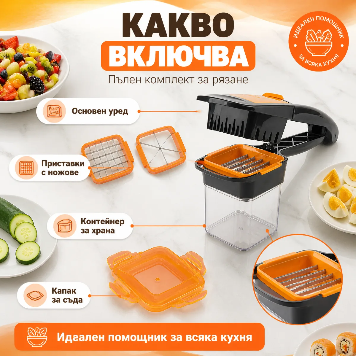 Πολυλειτουργικός τρίφτης κουζίνας Nicer Dicer Quick 5 σε 1