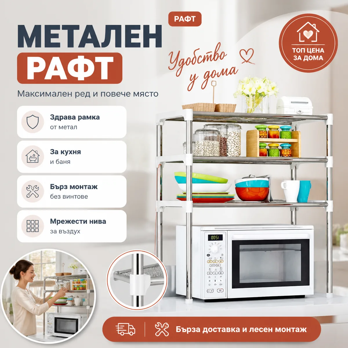 Πολυλειτουργικό μεταλλικό ράφι οργάνωσης