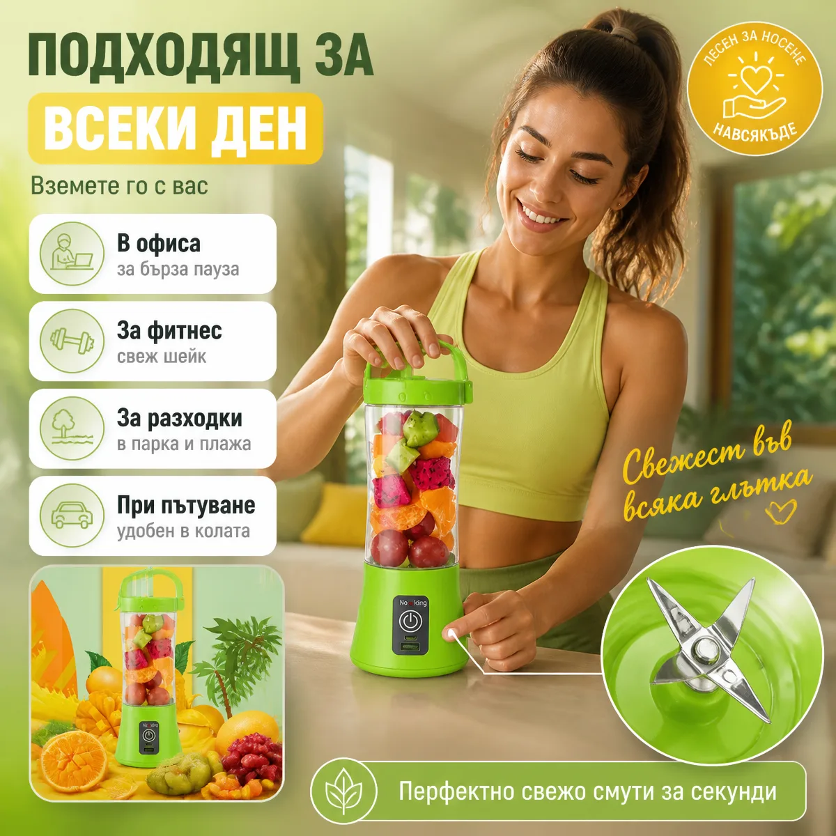 Φορητό ηλεκτρικό μπλέντερ 380 ml