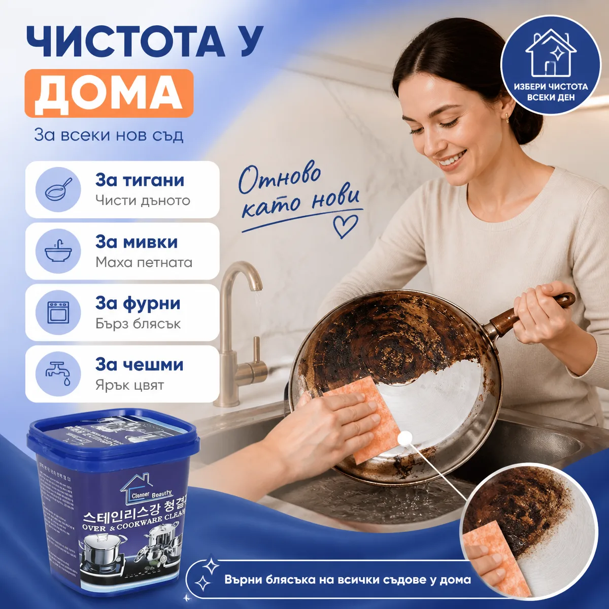Κρέμα καθαρισμού για ανοξείδωτο ατσάλι 350g