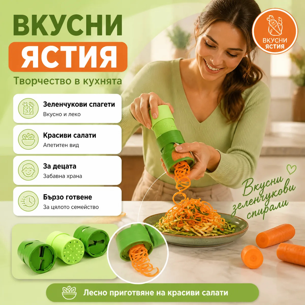 Ελικοειδής κόφτης λαχανικών Spiral Slicer