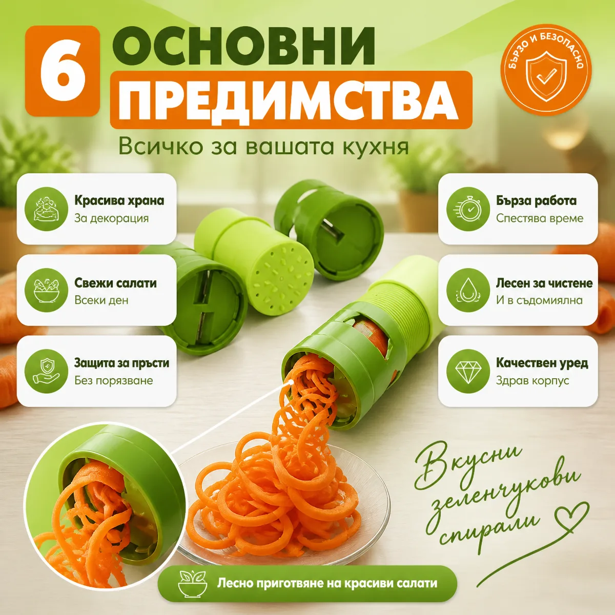 Ελικοειδής κόφτης λαχανικών Spiral Slicer