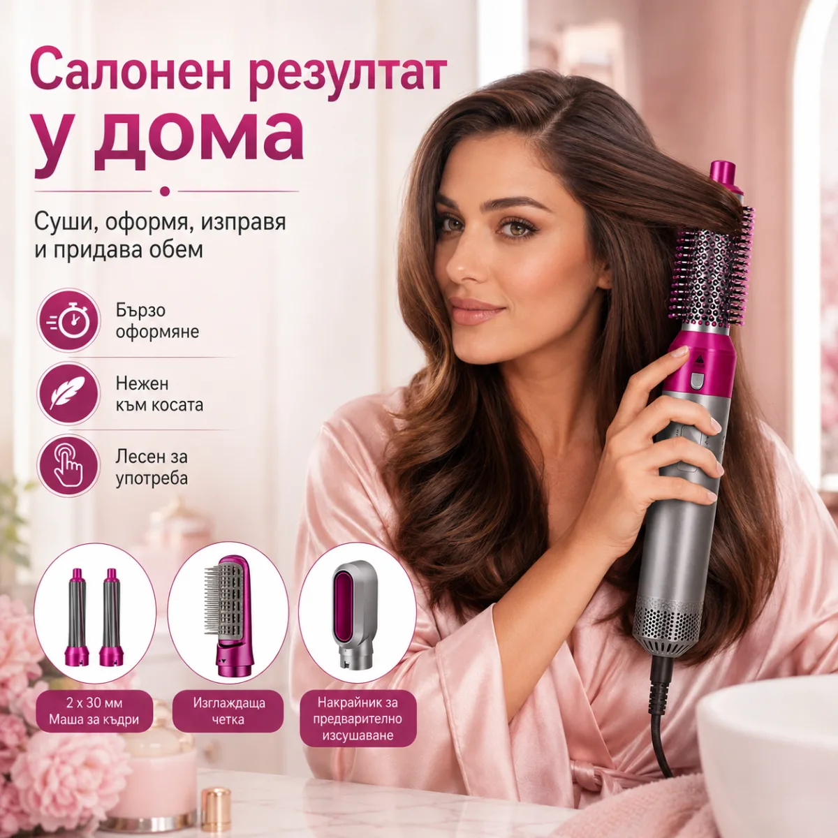 Πολυλειτουργικό Styler Μαλλιών 5 σε 1 με Θερμό Αέρα